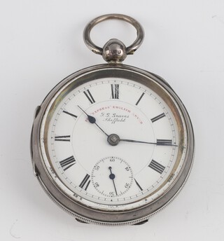 An Edwardian silver key wind pocket watch, the dial inscribed J G Graves, The Express English Lever with seconds at 6 o'clock, contained in a 50mm case, Chester 1903 