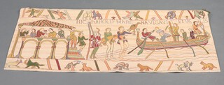 Hines, a machine made tapestry panel "The Bayeux Tapestry" 47cm x 132cm 