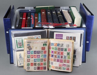 Stamps, World, contained in 21 albums and stock books with Triumph album, Royal Events, 1937 Coronation, mint and used, Butterflies theme, some GB decimal mint 