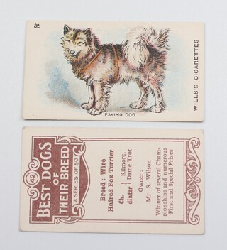 Wills overseas cigarette cards, Best Dogs Of Their Breed (1914) W.48, anonymous backs, printers error "Wills's Cigarettes" to front, incomplete set of 26 