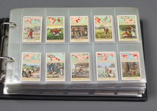 Wills overseas cigarette cards, a binder of various complete sets to include Products of The World (1913), War Instance series 1 and 2, Birds of Australasia (1915 Wills Specialities issue), Birds of Australasia (1912 Vice Regal issue), Birds of Australasia (1912 Capstan issue), Aviation, Victoria Cross Heroes, New Zealand Butterflies, Moths and Beetles, Our King and Queen 