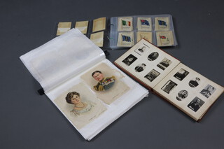 A collection of cigarette cards to include an Ogdens album consisting of Photograph Portraits, Guinea Golds, Tabs, etc and a collection of Kensitas and BDV silks 