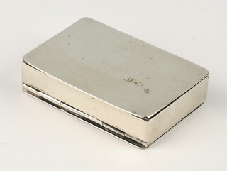 An Edwardian silver double sided 4 division stamp box, Birmingham 1903, 5cm 