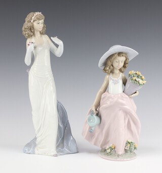 A Lladro Collector's Club figure - "Anticipation" 31cm, boxed, 1 other "A Wish Came True" 24cm boxed 