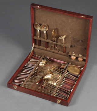 A canteen of Thai bronzed flatware 