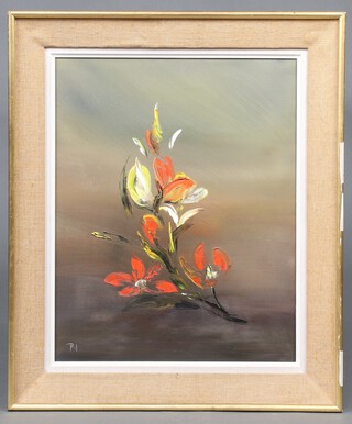 Margaret Norton 1963, oil, still life study of flowers 49cm x 39cm 