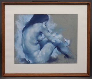 Dennis Frost, pastel drawing, study of a seated naked lady 28cm x 35cm  