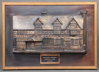 Keydell Creative Arts Ltd, an embossed copper plaque "Shakespeare's Birth Place" limited edition, no. of 500 37cm x 54cm  