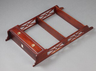 A Georgian style mahogany hanging 3 tier shelf, the base fitted a drawer 69cm h x 41cm w x 8cm d 