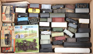 A collection of Hornby Dublo plastic rolling stock, contained in a cardboard box 