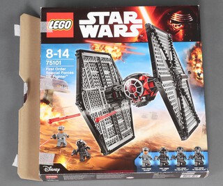 A boxed Star Wars Lego playset First Order Special Forces TIE Fighter no 75101