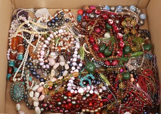 A large quantity of vintage costume jewellery