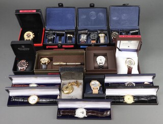 A quantity of gentleman's fashion wristwatches, (mostly not working) 