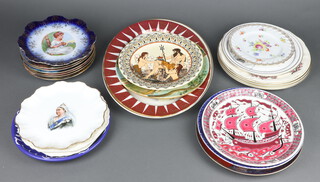 A Royal Doulton commemorative plate Queen Victoria 22cm and a quantity of decorative plates 