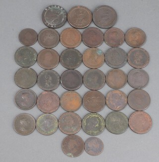 A quantity of Georgian and later pennies