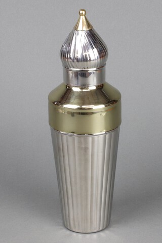 An Art Deco style chromium cocktail shaker