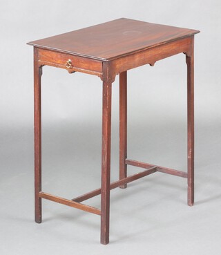 A 19th Century rectangular mahogany occasional table fitted a drawer 73cmx 58cmx 39cm