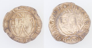 A Commonwealth (1649-60) silver shilling (S 3217), dated 1653, sun mint mark, 5.8g