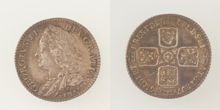 George II (1727-1760), a silver sixpence (S 3710A) old head, lima below bust, dated 1746, 3 grams 
