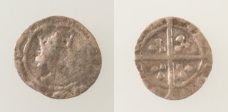 An early hammered silver farthing, likely Henry VI (leaf-trefoil issue 1436-38) (S 1907), trefoils to obv. 