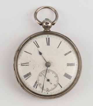 A Victorian silver key wind pocket watch, the movement engraved Collings and Wallis no.19322, contained in a 45mm case 