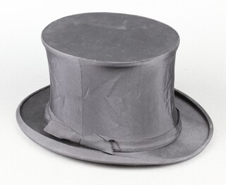 Tress and Co., a gentleman's folding opera hat complete with case, size 6 3/4