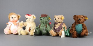 Five Steiff Danbury Mint bears - Sunday, Monday, Thursday, Friday and Saturday Bear, all with certificates 