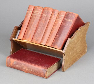 Asprey and Co. London, a reference library consisting of 6 volumes (third edition 1918) bound in red calf, gilt to edges and block 32mo., contained in a fitted mahogany case, together with 1 extra English Dictionary volume 