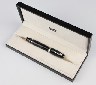 A lady's Mont Blanc fountain pen with gem set clip, boxed 