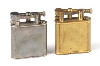 Two vintage Dunhill engine turned cigarette lighters 