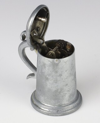 A Dunhill pewter cigarette lighter in the form of a tankard 7cm 