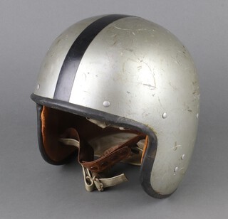 A 1950/60's Les Leston motor racing helmet, size 7 3/8