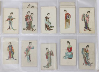 Wills overseas cigarette cards, a mixed collection of Chinese Beauties 1st and 2nd series (1907 and 1909) W.362 and W.363 (36 in total)