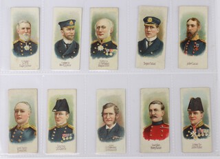 John Player and Sons Cigarette Cards, Englands Naval Heroes (1898), descriptive back H.353, narrow card, a complete set of 25 