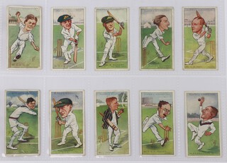 A binder of sets of 1920/30's cigarette cards to included John Player and Sons - Cricketers Caricatures, Footballers (1928-9), Footballers (1928), Polar Exploration Series 1 and 2, Black Cat Cigarettes - School Emblems, Godfrey Phillips Ltd - In The Public Eye, Ardath Cigarettes - A Silver Jubilee, W A  Churchman - Wonderful Railway Travel, Kensitas - Builders of The Empire and Careras - Do You Know 