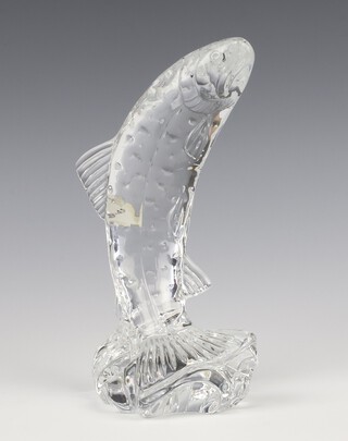 A Waterford Crystal figure of a salmon 20cm 