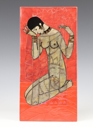 A Dennis Chinaworks plaque of Josephine Baker designed by Sally Tuffin no.6 2014, 30cm 