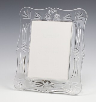 A Waterford Crystal serpentine photograph frame 26cm 