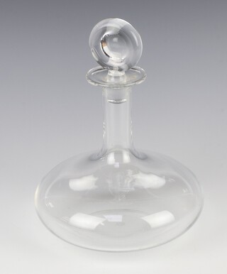 A Baccarat ships decanter and stopper 25cm 