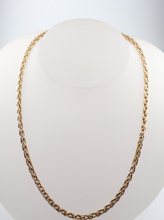 A 9ct yellow gold necklace 39cm, 19 grams 