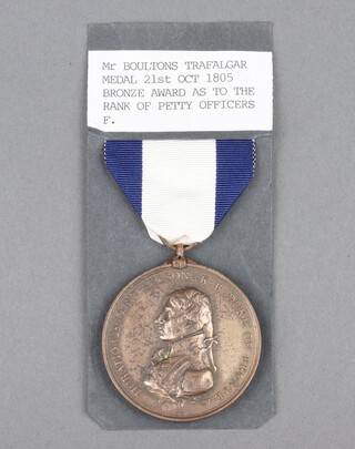 A bronze Boulton's Trafalgar medal, un-named, as issued 