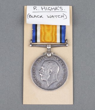 A British War medal to S-5833 Private A Douglas Royal Highlanders 