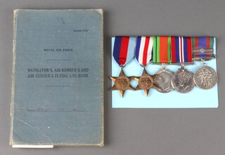 A posthumous group of 5 medals to J/95492 Pilot Officer Air Gunner Donald Edison Sherman, 403 Squadron, Royal Canadian Air Force comprising 1939-45 Star, France and German Star, Defence and War medal, Canadian Voluntary Service medal with maple leaf clasp, together with Royal Air Force Navigator's, Air Bomber's and Air Gunner's flying log book with entries for 1944-1945, photographs of the recipient, 4 of war graves and research relating to grave number and location and also together with a Department of National Defence (Army) letter relating to the death of his brother October 11th 1944 and the location of his grave