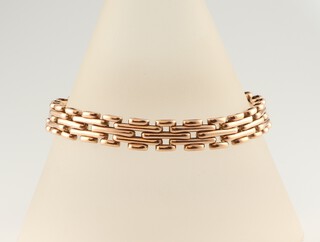 A 9ct yellow gold bracelet 13.2 grams, 18cm 