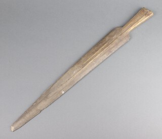 A horn double bladed dagger with 43cm blade 