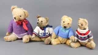 A Merrythought bear with articulated limbs 32cm and 3 other bears 