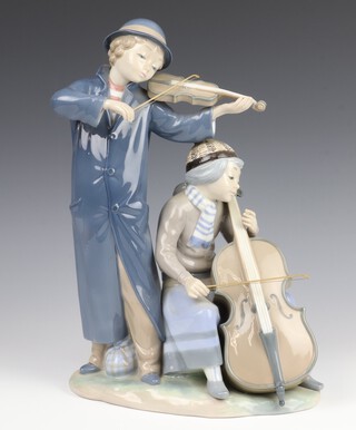 A Nao figure group of a boy and girl musician 34cm 