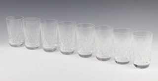 Eight Waterford Crystal Lismore design glass tumblers 13cm