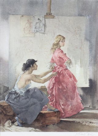 Sir William Russell Flint (Scottish 1880-1969), print signed in pencil, "Two Models" with Fine Art Trade Guild blind proof stamp 37cm x 28cm 