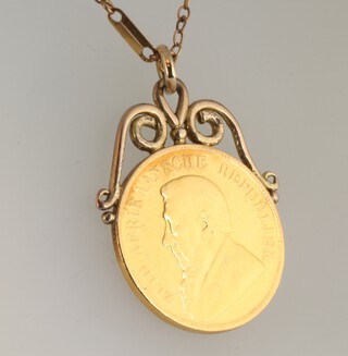 A 1 pond 1896 9ct chain with mount (the mounts and chain approx. 2 grams) 